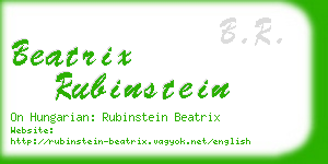 beatrix rubinstein business card
